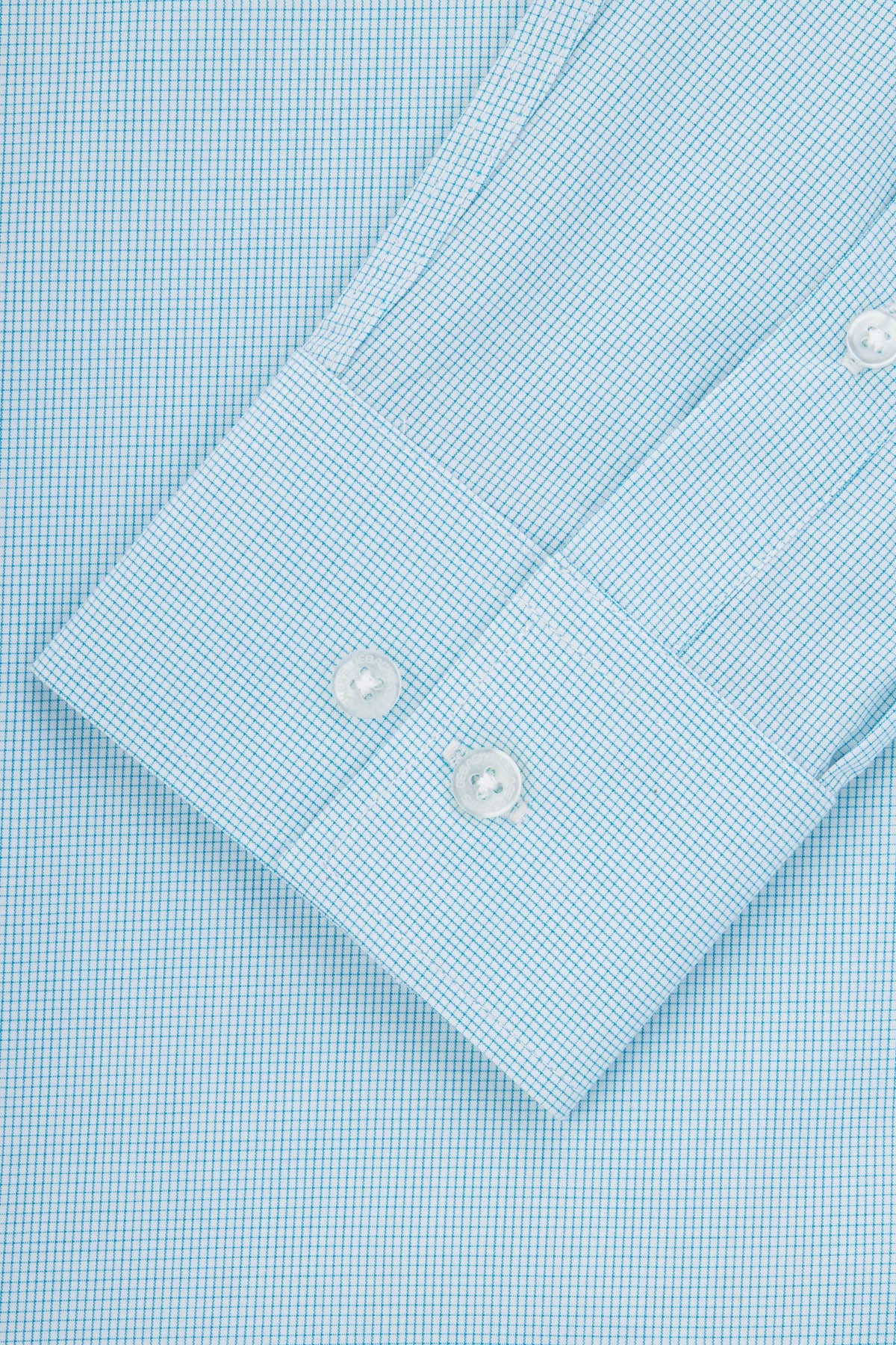 Checked Moonstone Turquoise & White  Bamboo Classic Shirt