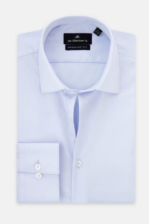 Solid Azureish White Bamboo Classic Shirt - 1