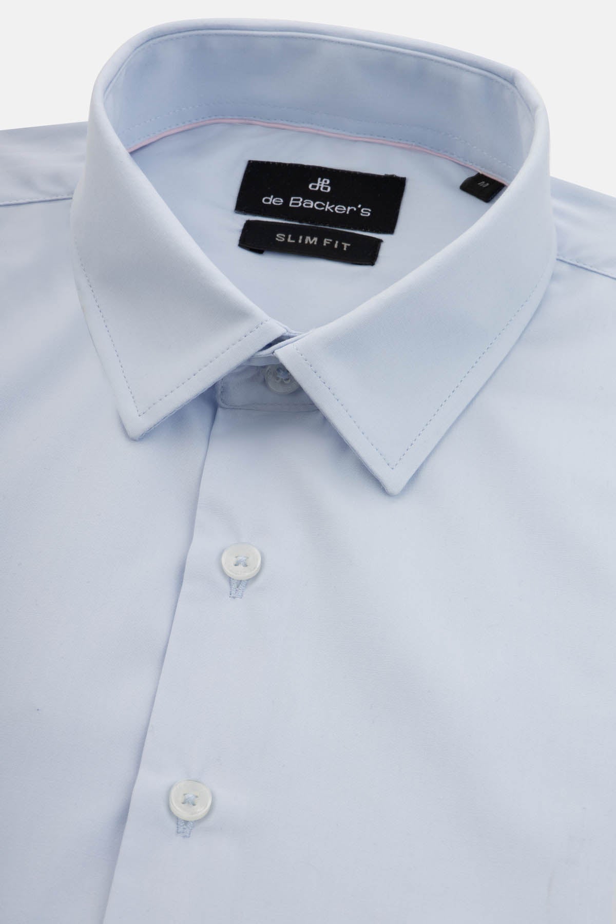 Solid Light Blue Slim Dacron Classic Shirt