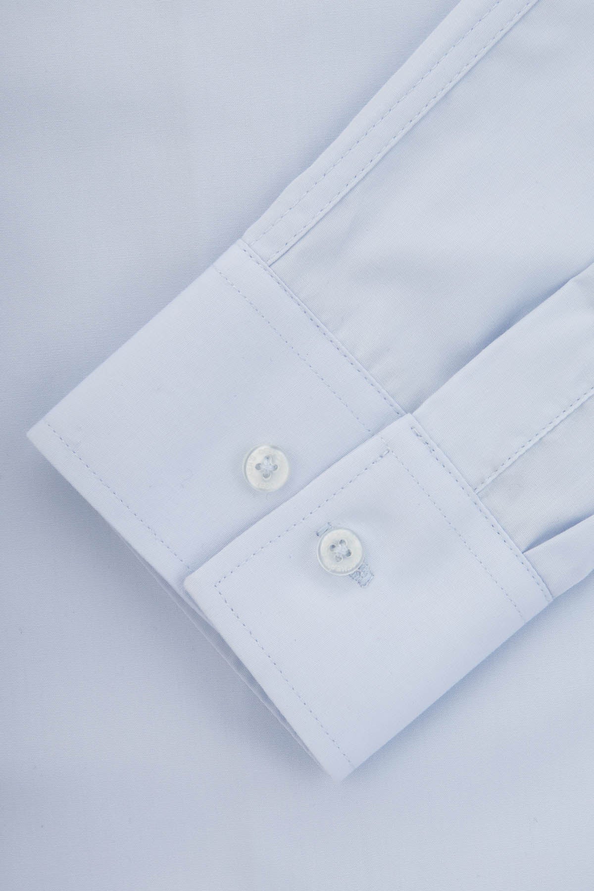 Solid Light Blue Slim Dacron Classic Shirt