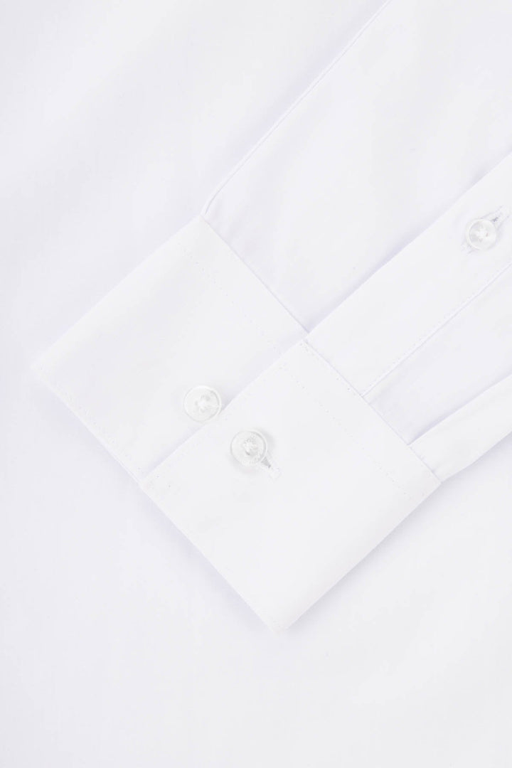 Solid White Dacron Classic Shirt - 3