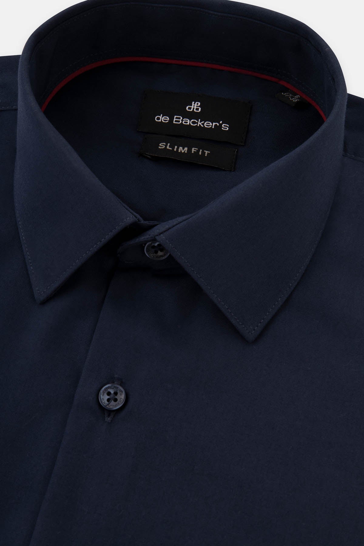 Solid Dark Navy Dacron Classic Shirt - 2