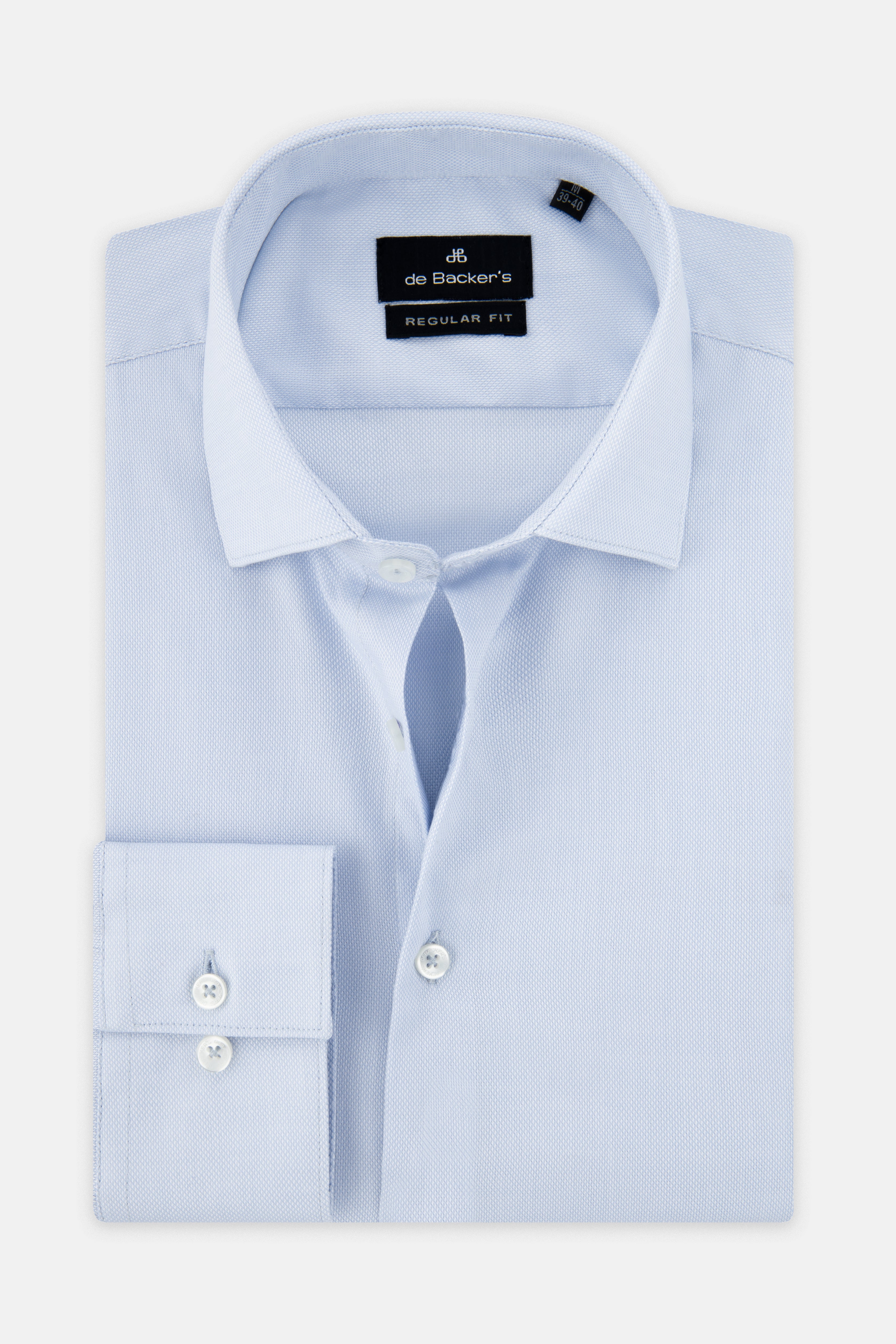 Jacquard Pique Light-Blue Classic Shirt