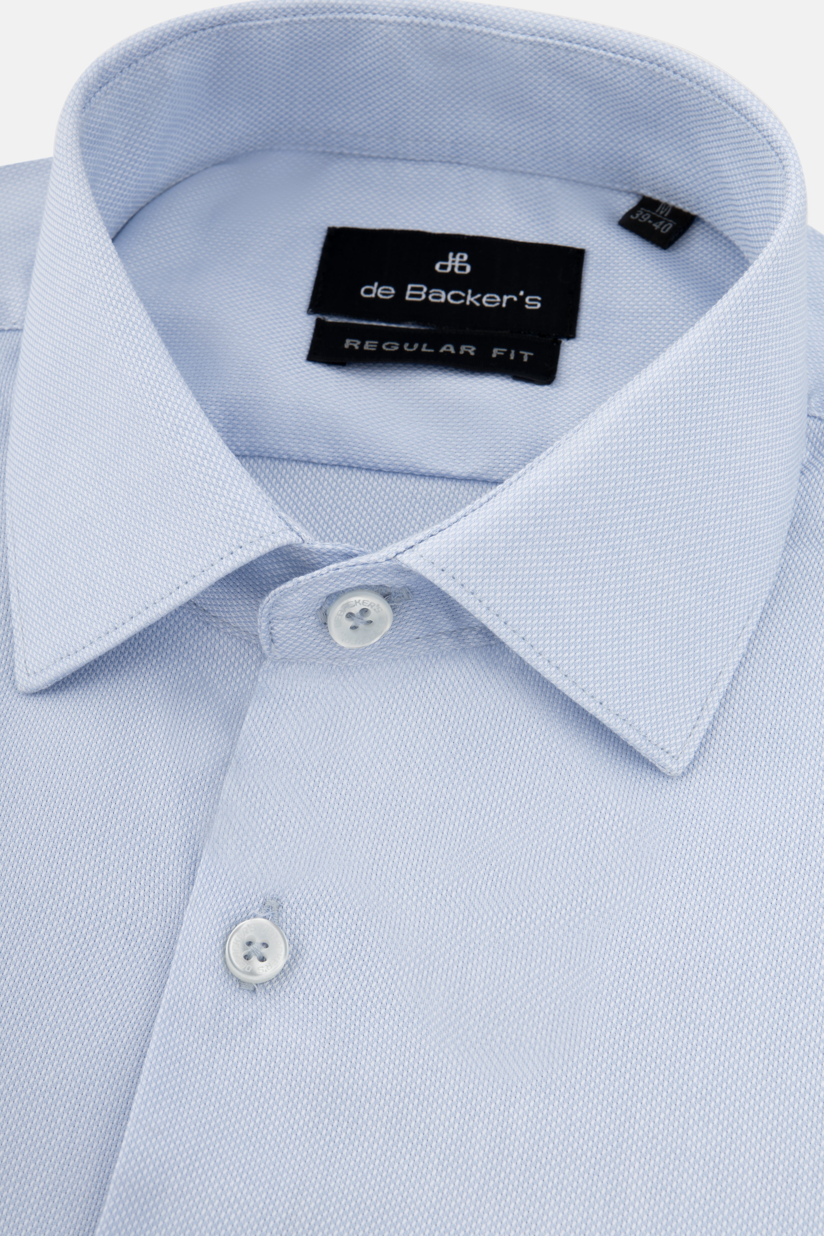 Jacquard Pique Light-Blue Classic Shirt