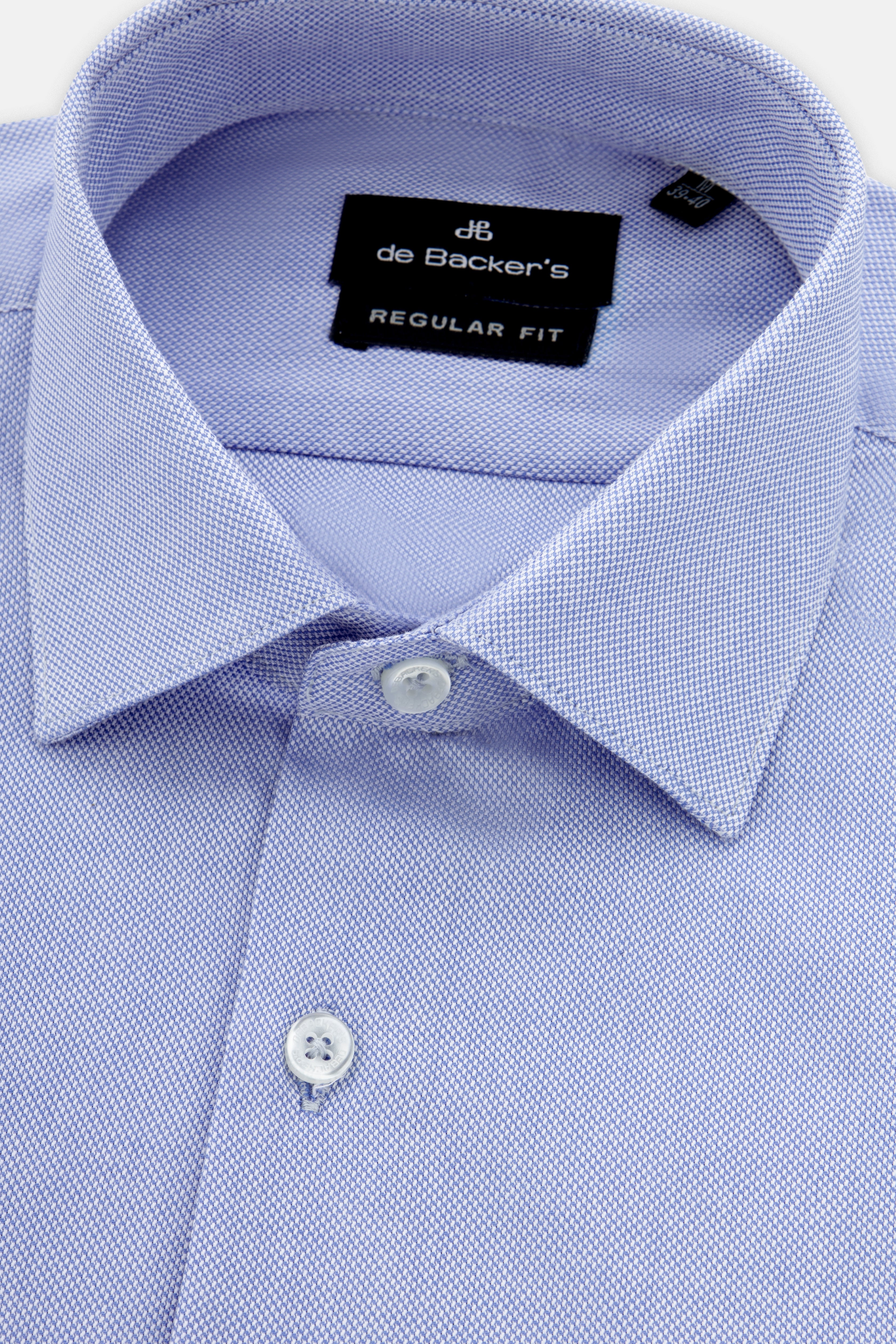 Jacquard Pique Light-Blue Classic Shirt