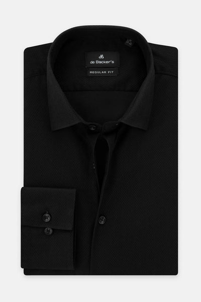 Pique Black Classic Shirt - 1
