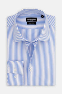 Stripped Light Blue & White Bamboo Classic Shirt - 1