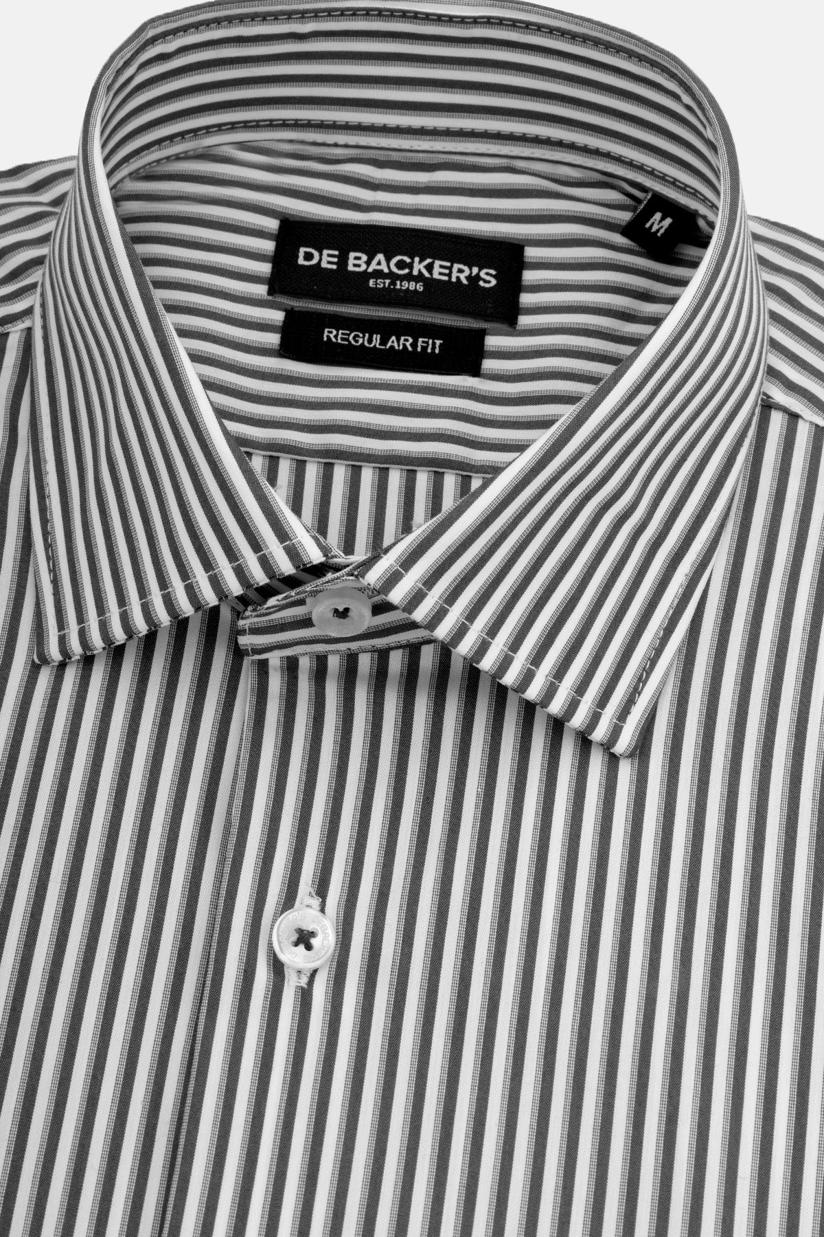 Striped Dark Liver & White Bamboo Classic Shirt