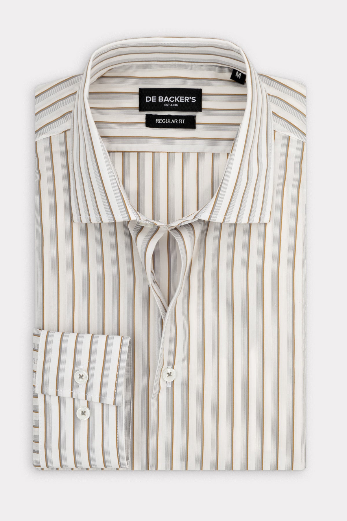 Striped Gray & Off-White Bamboo Classic Shirt