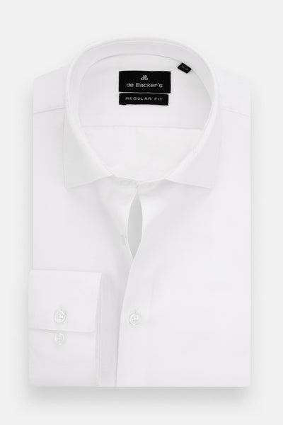Jacquard White Classic Shirt - 1