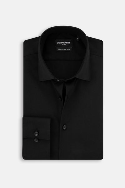 قميص كلاسيكي أسود بامبو