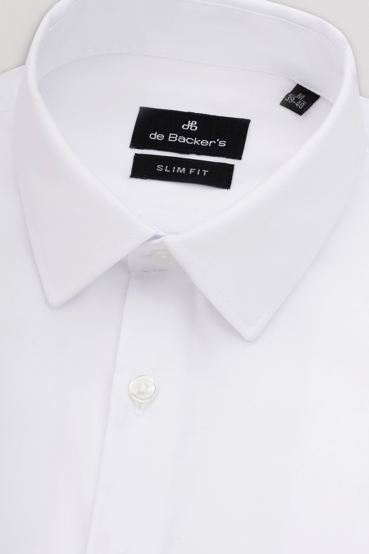 Solid White Slim Dacron Classic Shirt - 2