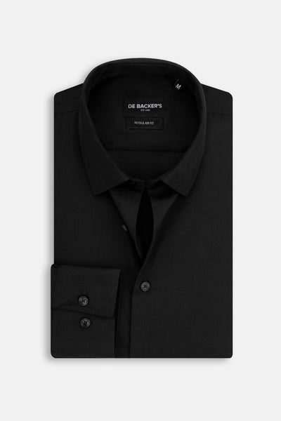 قميص كلاسيكي أسود داكرون