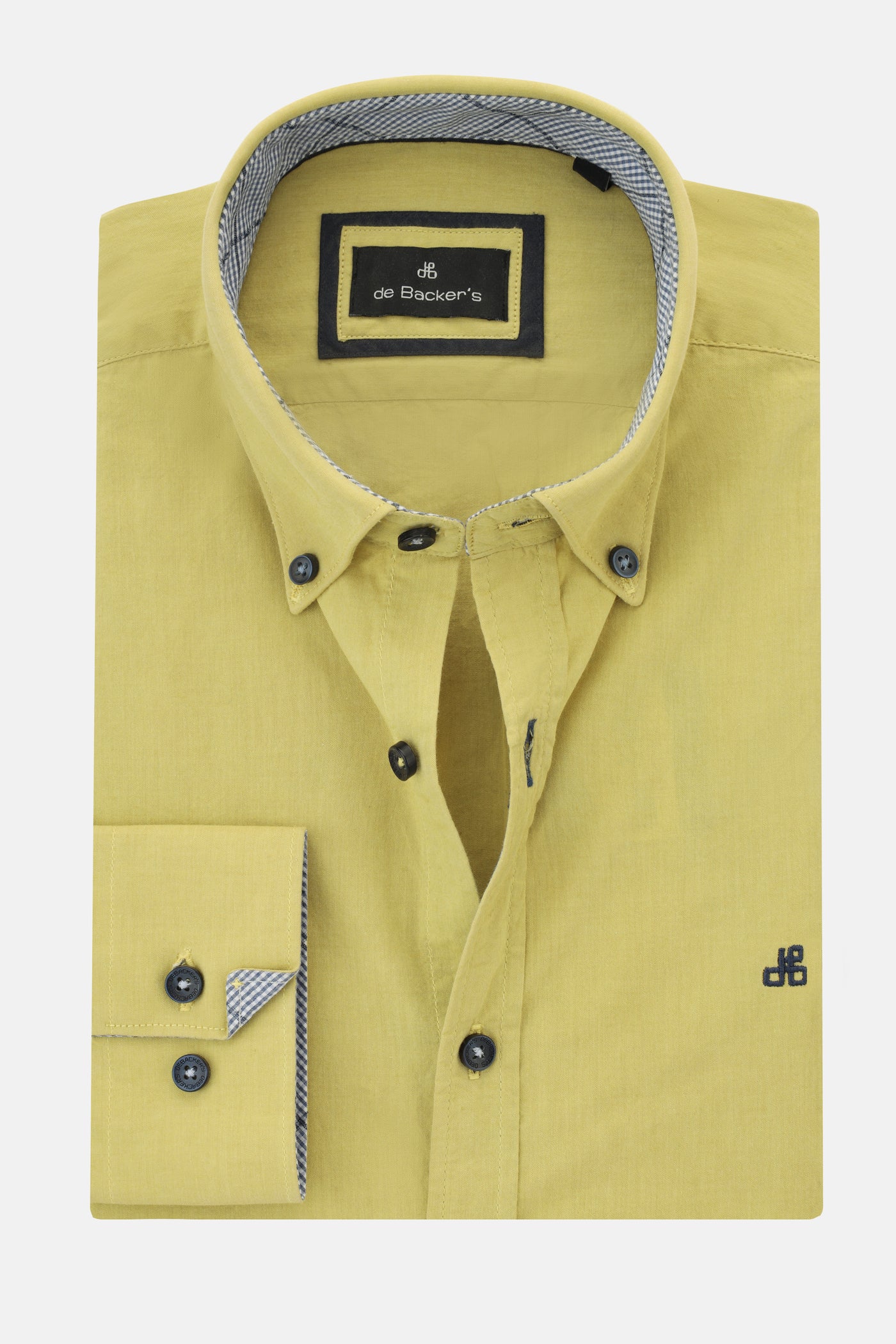 Solid Citron Yellow Smart Casual Shirt