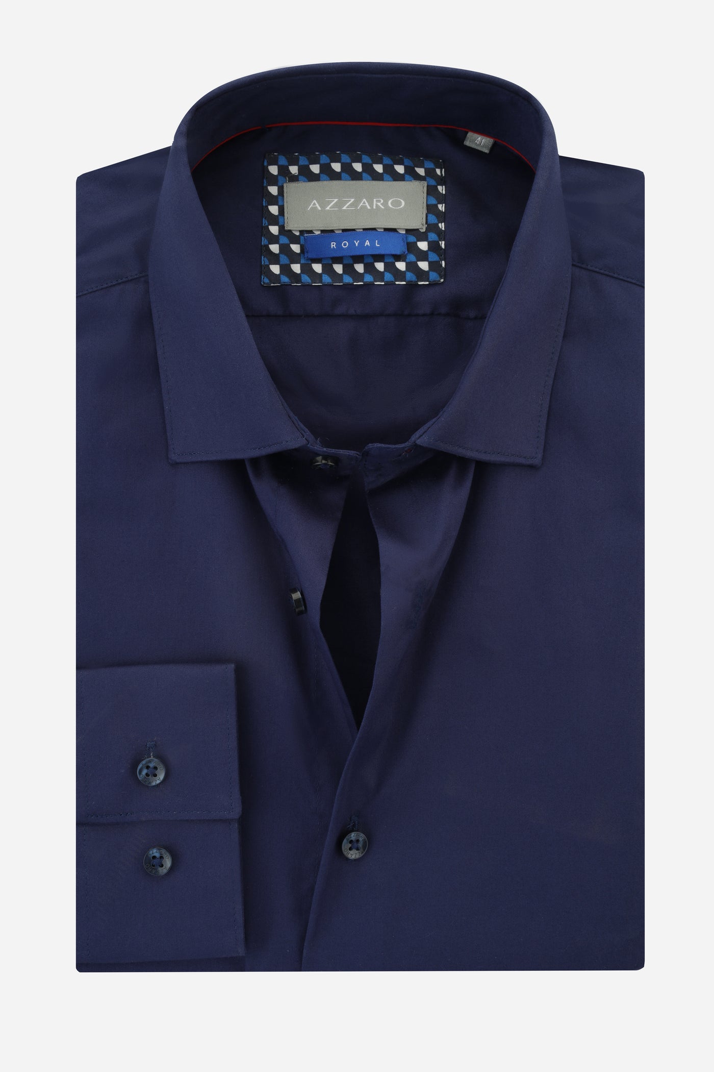 Solid Navy Smart Casual Shirt