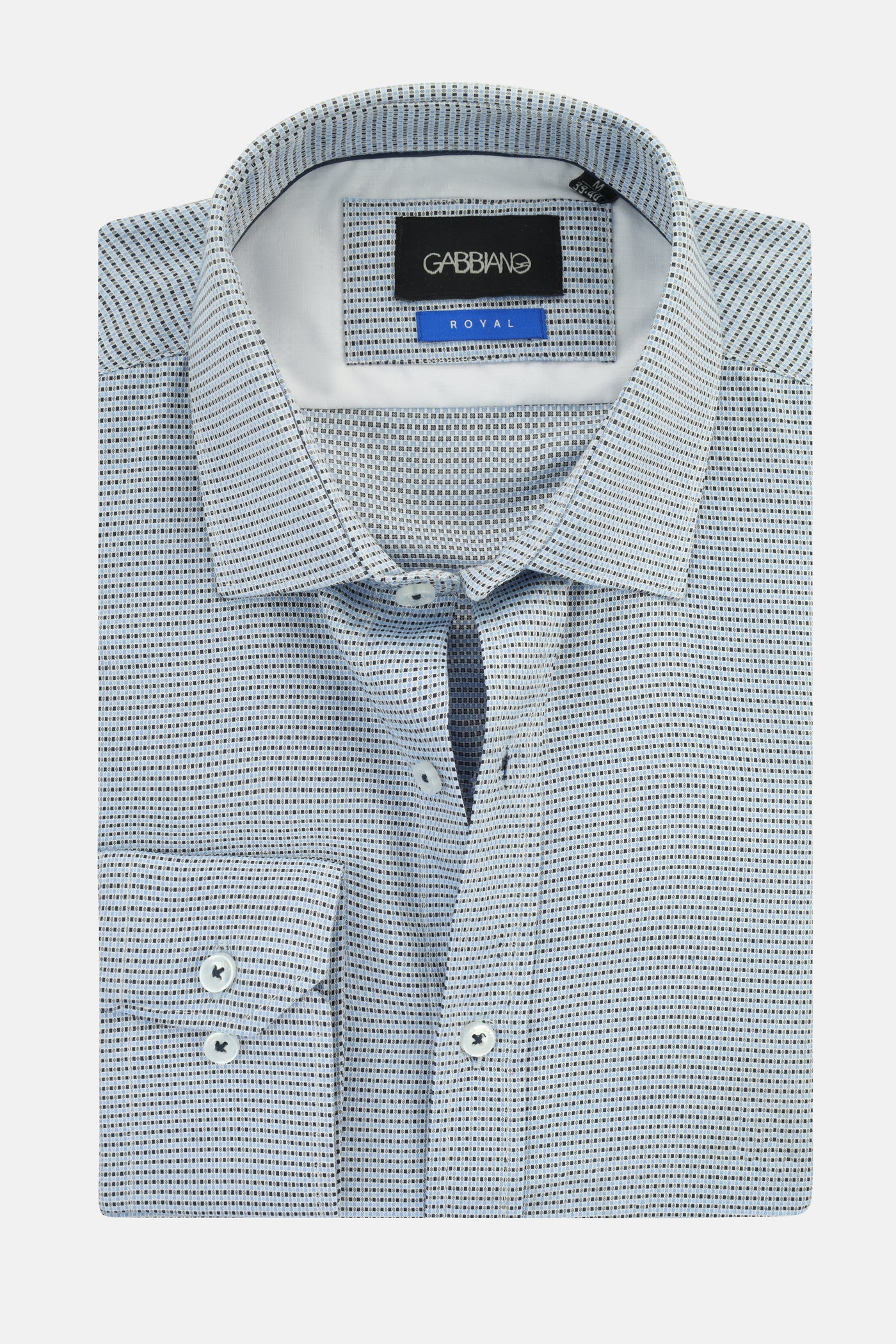 Printed Light Blue Smart Casual Shirt
