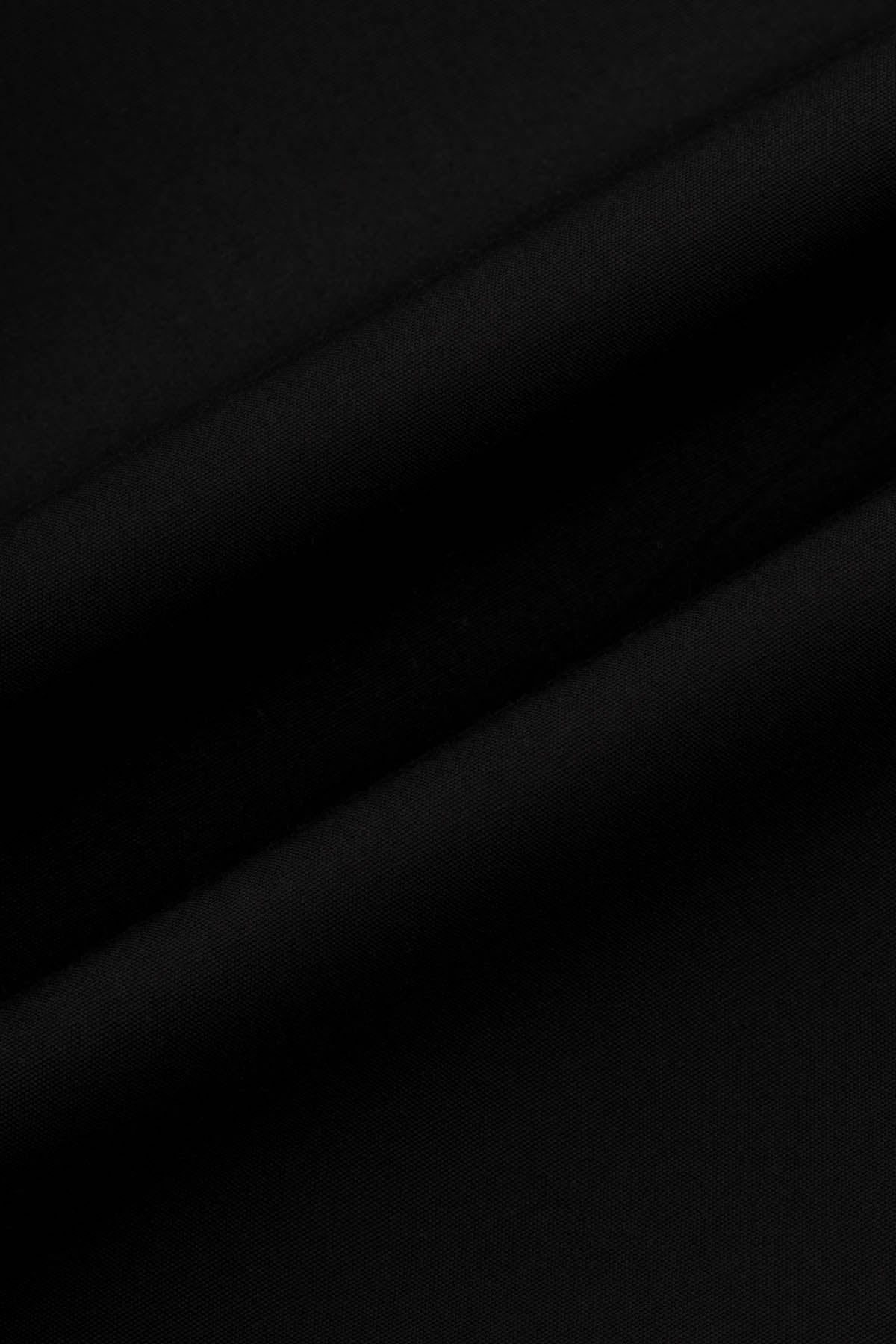 Solid Black Dacron Classic Shirt - 4