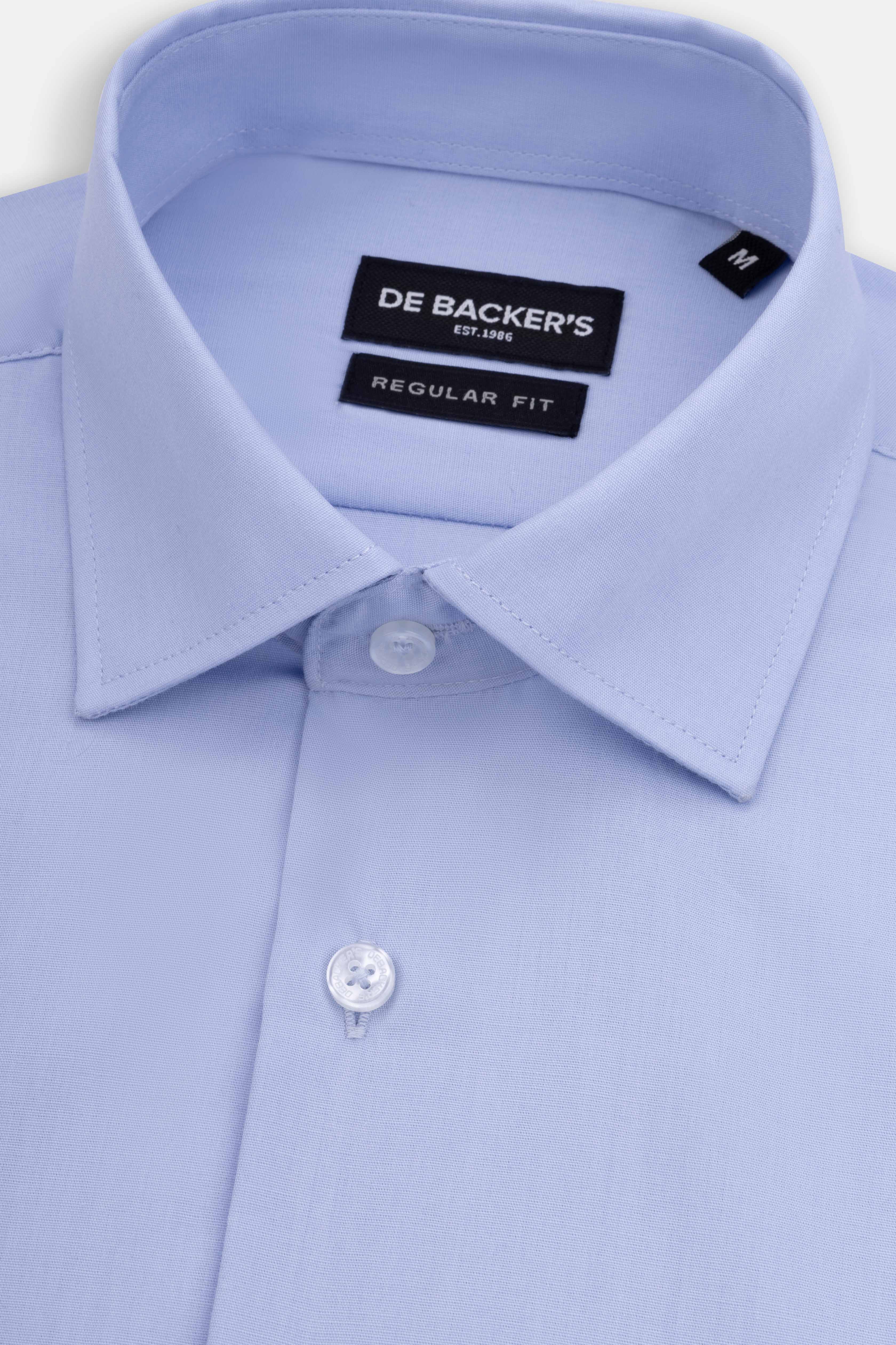 Solid Light Blue Dacron Classic Shirt - 2