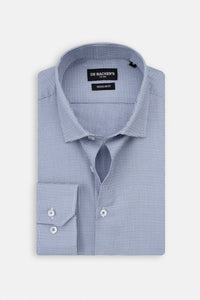 jacquard Light Blue Smart Casual Shirt