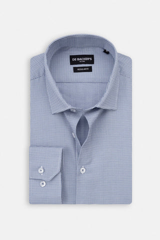 jacquard Light Blue Smart Casual Shirt