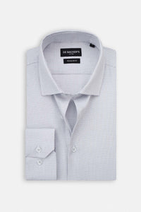 jacquard Light Gray Smart Casual Shirt