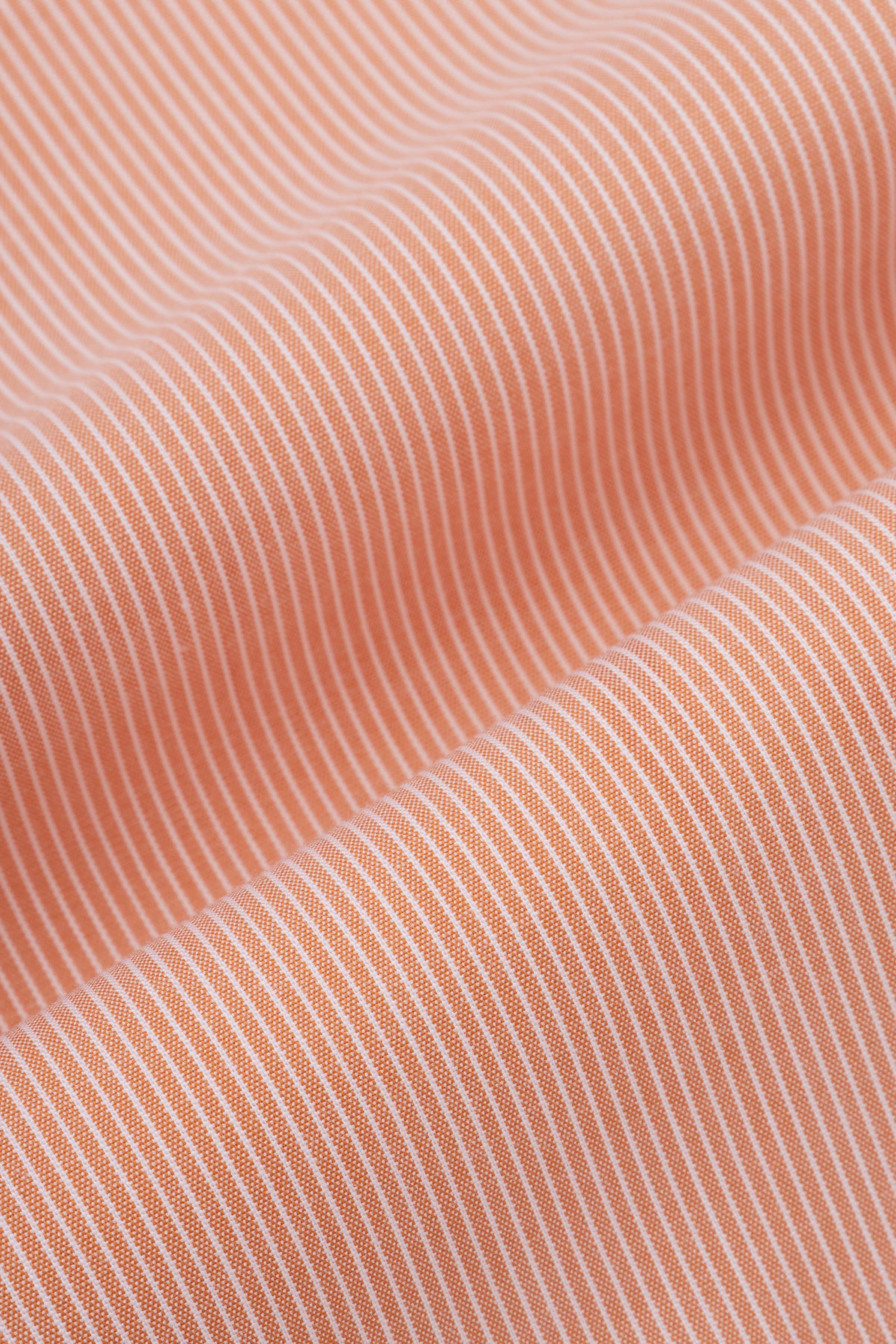 Striped Persian Orange Smart Casual Bamboo Shirt