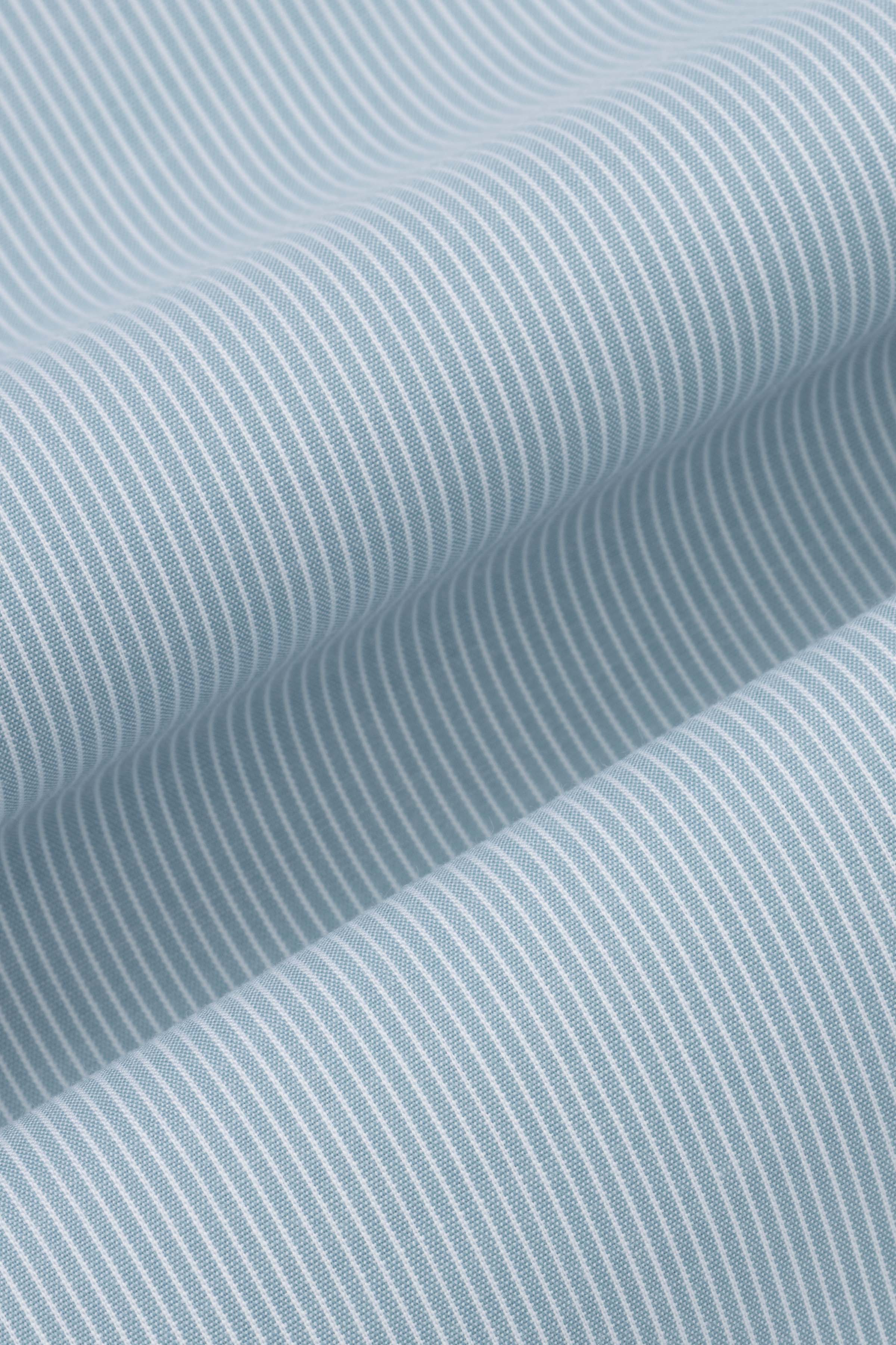 Striped Carolina Blue Smart Casual Bamboo Shirt