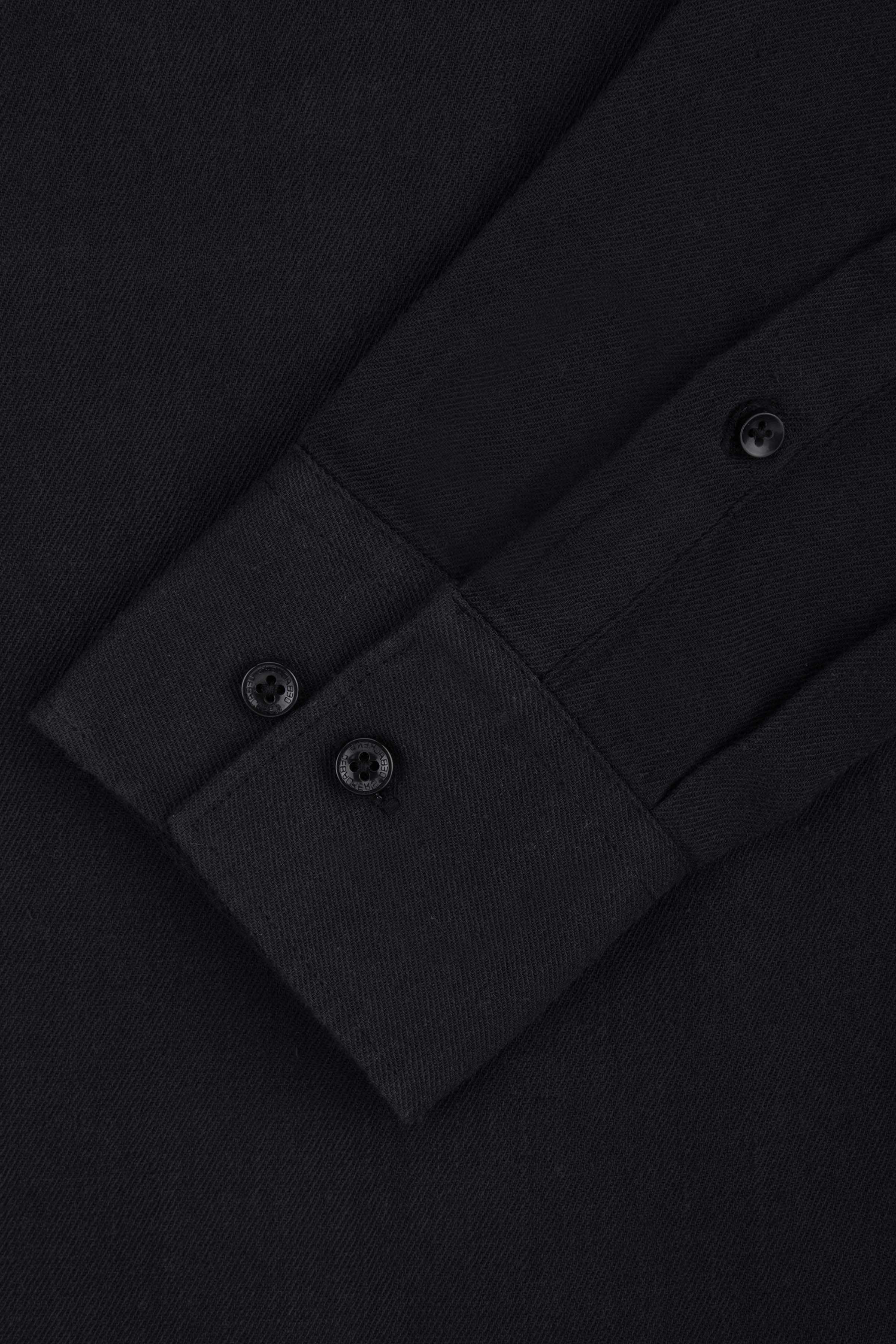 Jacquard Black Casual Shirt