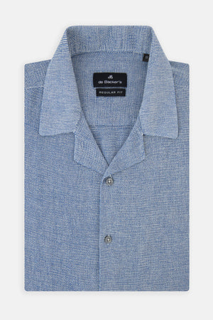 Boucle Light Slate Gray Casual Shirt - 1