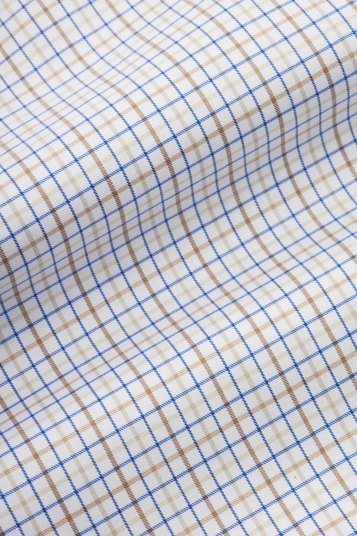 Checked Off White & Light Blue Smart Casual Shirt