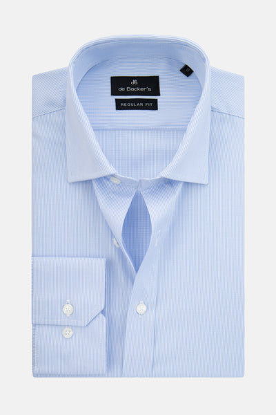 Jacquard Light Blue Smart Casual Shirt