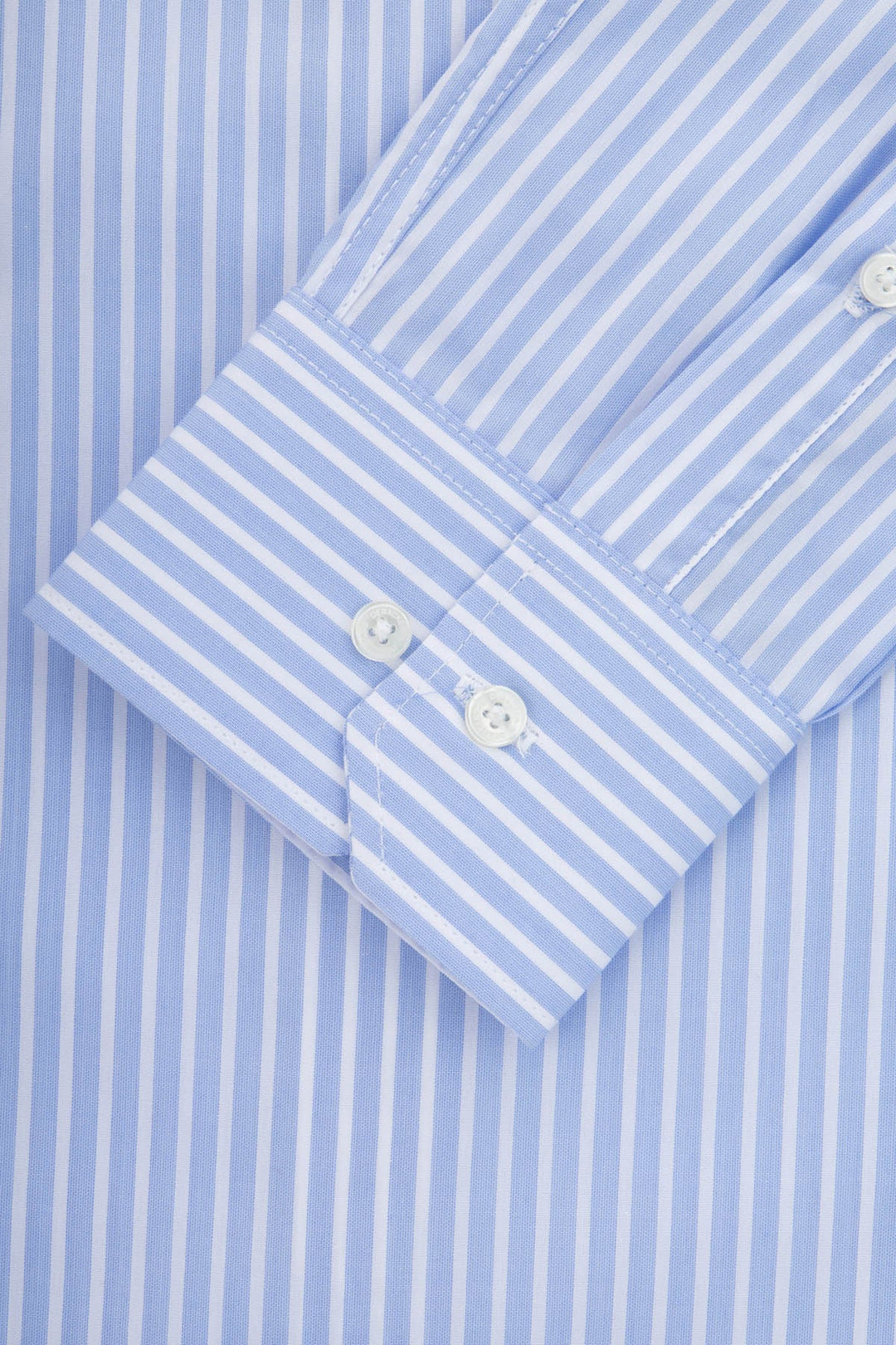 Striped Light Blue & White Smart Casual Shirt - 4