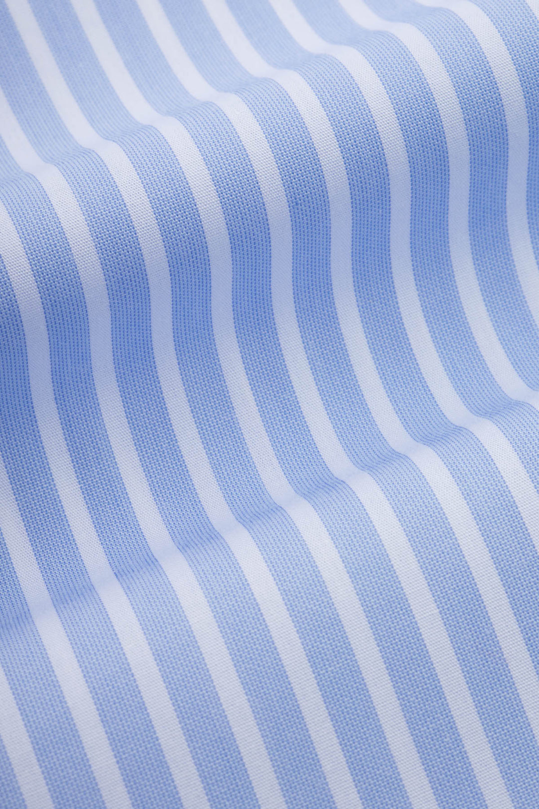 Striped Light Blue & White Smart Casual Shirt - 3