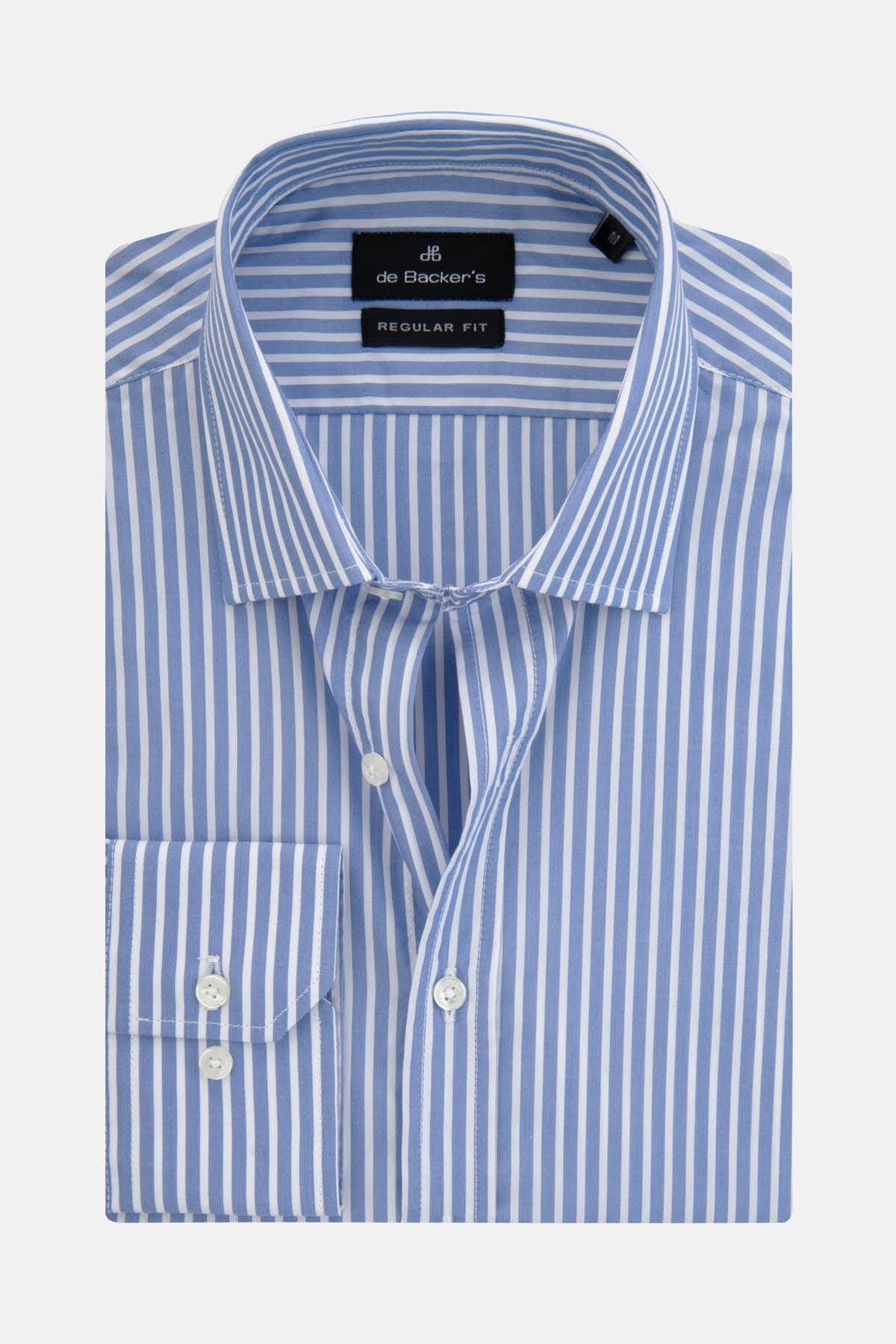 Striped Blue & White Smart Casual Shirt