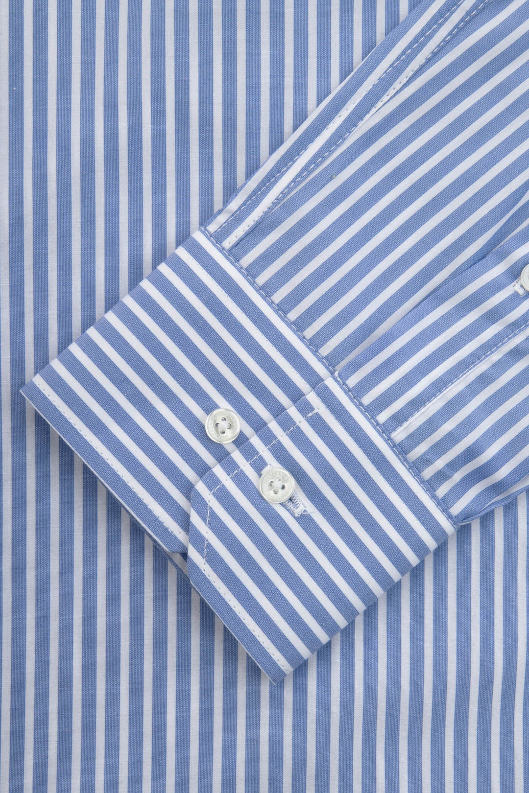 Striped Blue & White Smart Casual Shirt - 3