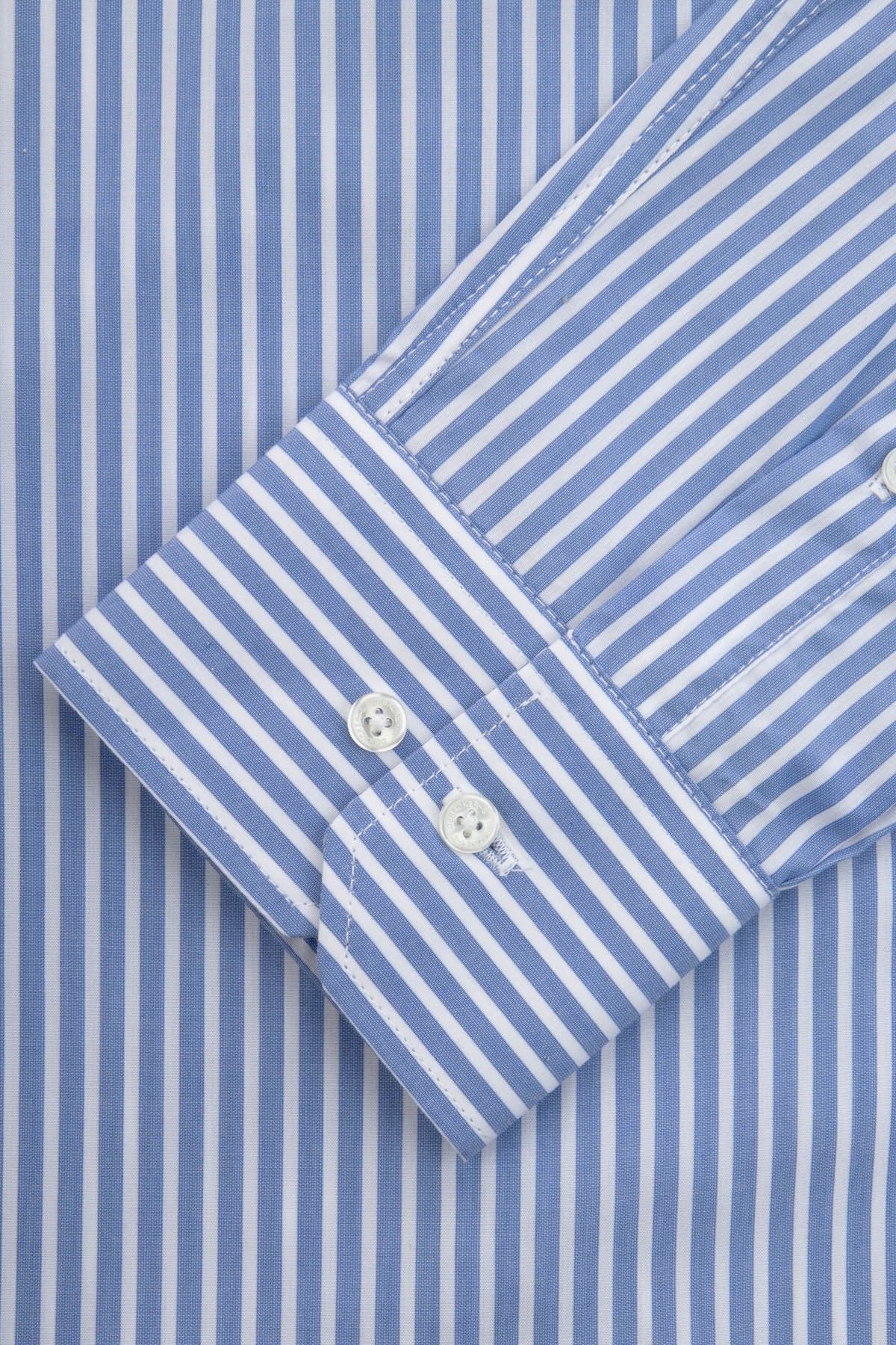 Striped Blue & White Smart Casual Shirt