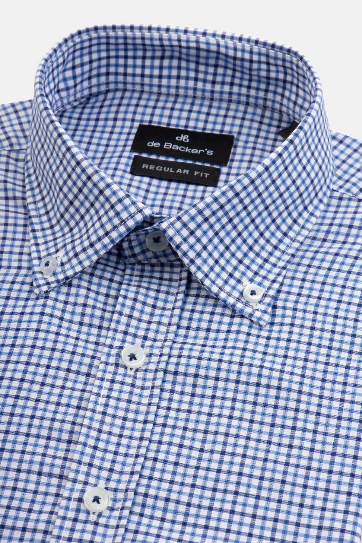 Checked Blue & Navy & White Smart Casual Shirt - 2