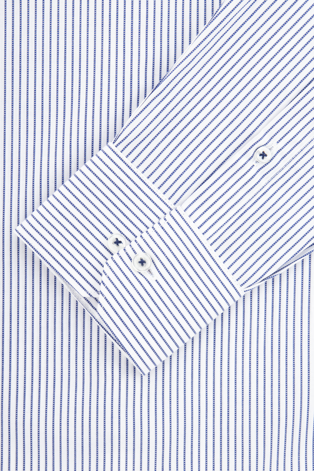 Striped White & Navy Casual Shirt - 3