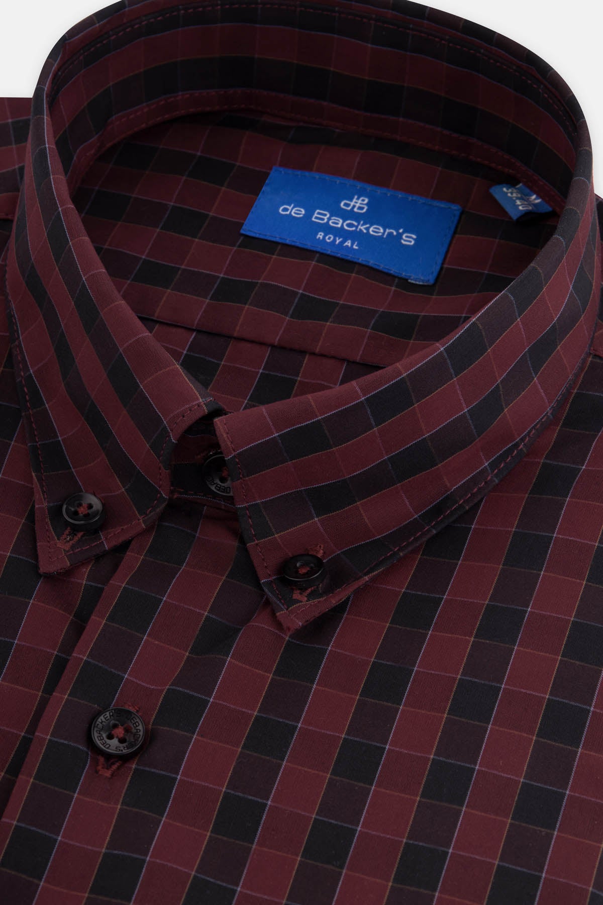 Checked Black & Dark-Red Casual Shirt