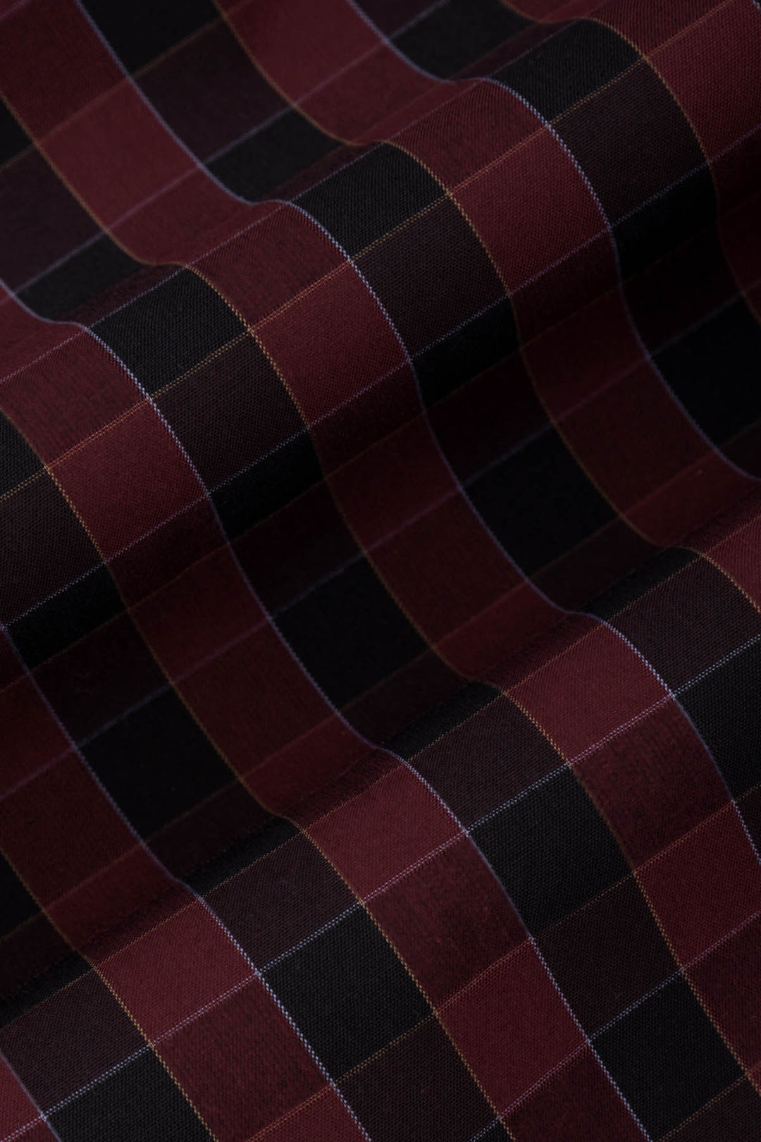 Checked Black & Dark-Red Casual Shirt - 4