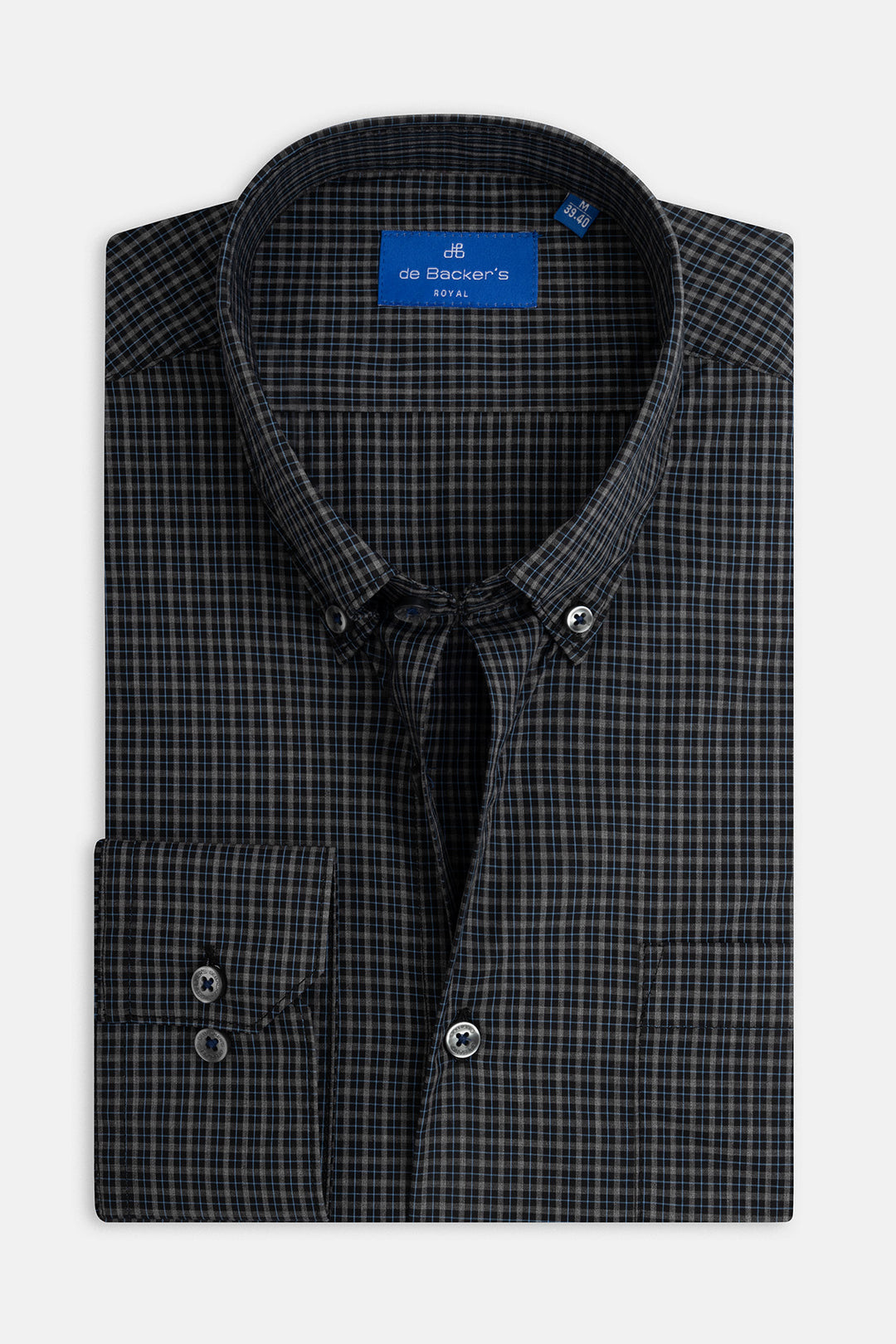 Checked Gray & Black Casual Shirt - 1