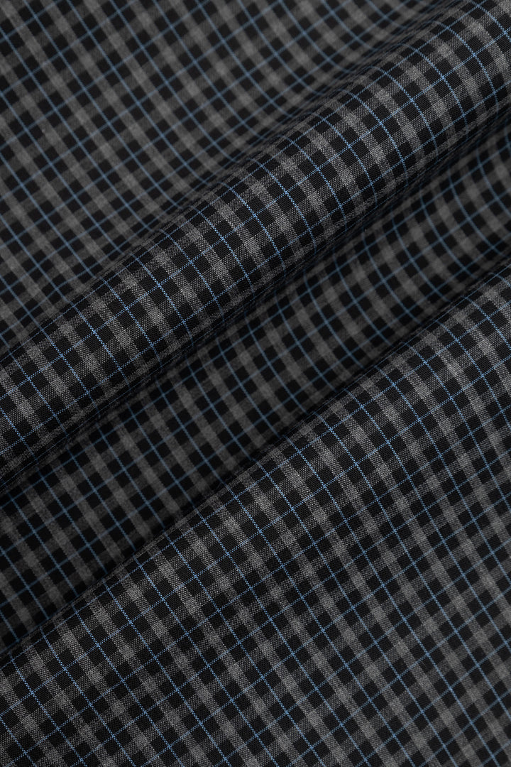 Checked Gray & Black Casual Shirt - 4