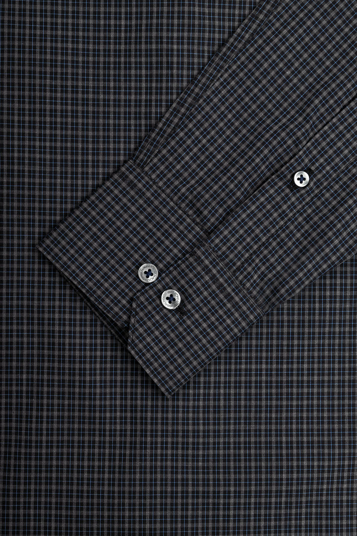Checked Gray & Black Casual Shirt - 3