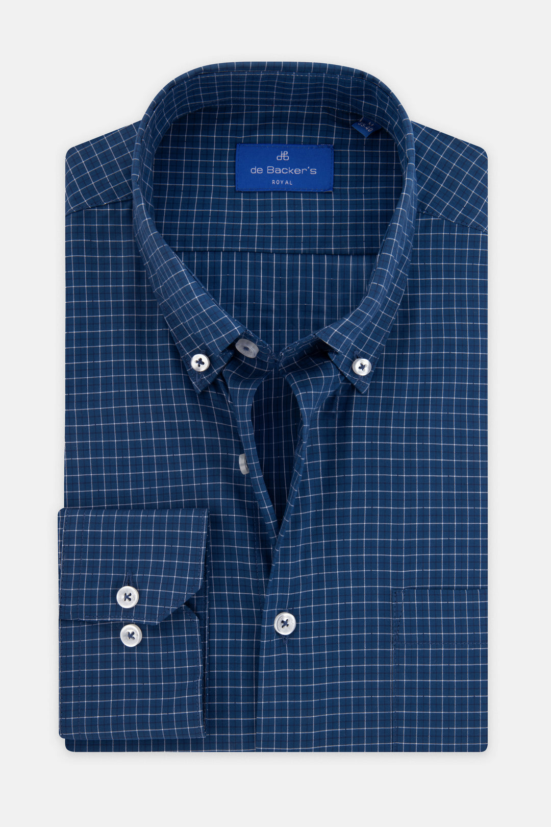 Checked Berkeley Blue & White Casual Shirt - 1