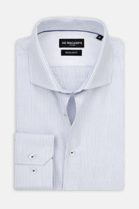 Jacquard Light Blue Smart Casual Shirt - 1