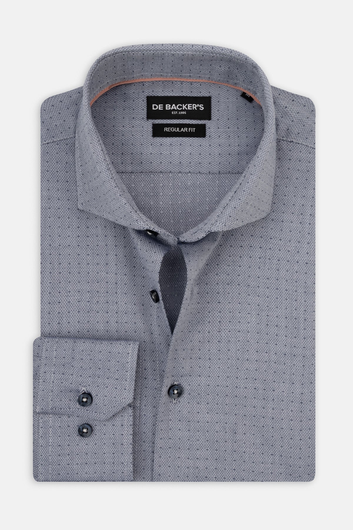 Jacquard Dark Gray Smart Casual Shirt