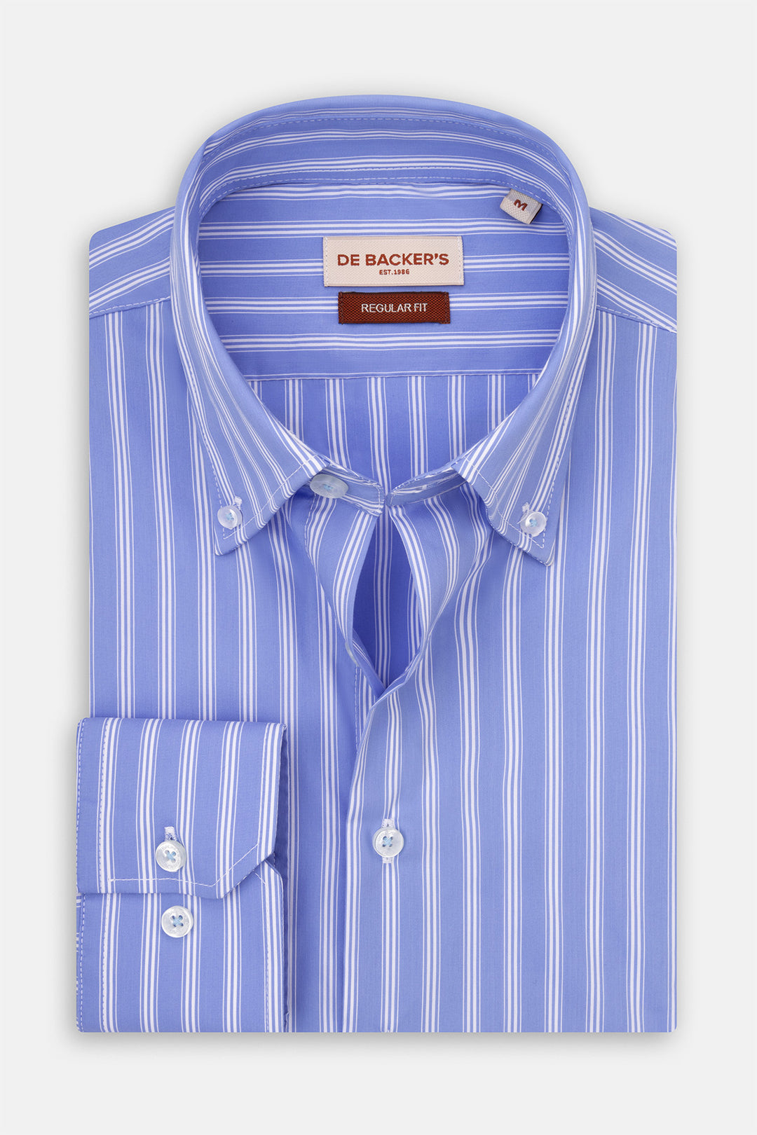 Striped Blue Smart Casual Shirt - 1