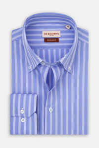 Striped Blue Smart Casual Shirt - 1