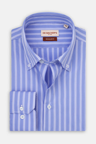 Striped Blue Smart Casual Shirt