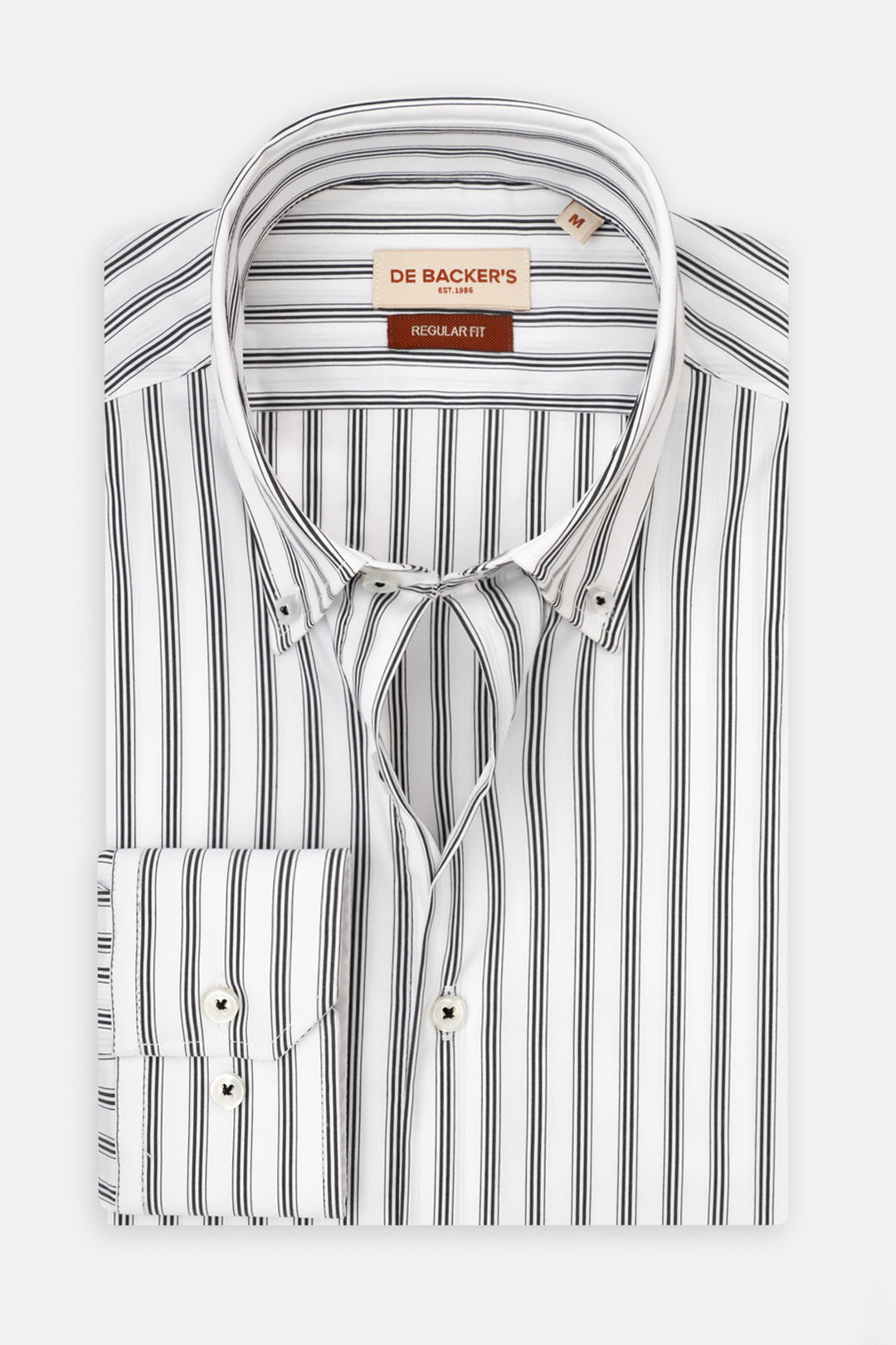 Striped White Smart Casual Shirt - 1